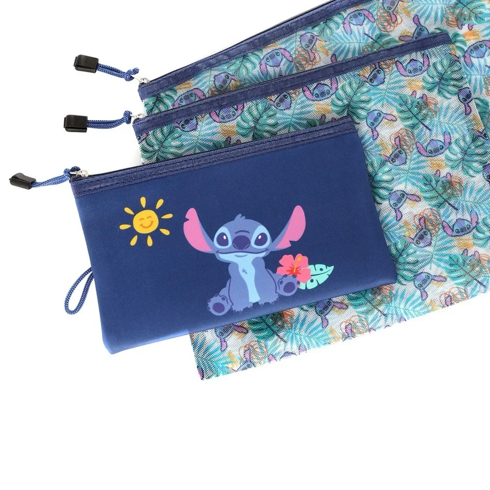 Disney's Stitch Hawaiian Print 3-pc. Travel Pouch Set*